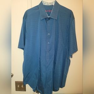 Robert Graham Men's Short-sleeve Casual Dress Shirt Size 3XL